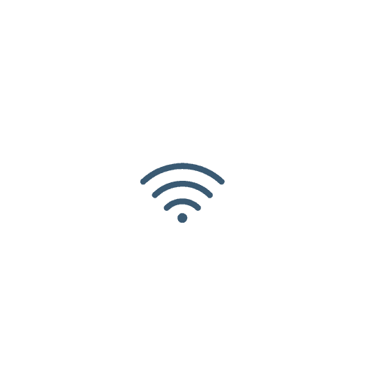 Icon of a wireless signal.